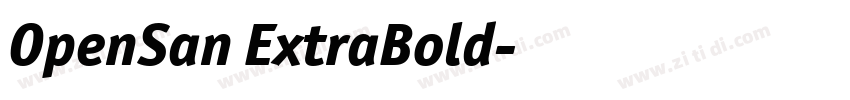 OpenSan ExtraBold字体转换